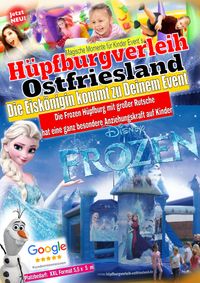 anna und elsa hüpfburg mit rutsche , Hüpfburg Verleih Ostfriesland , Events für Kinder & Privat Veranstaltungen